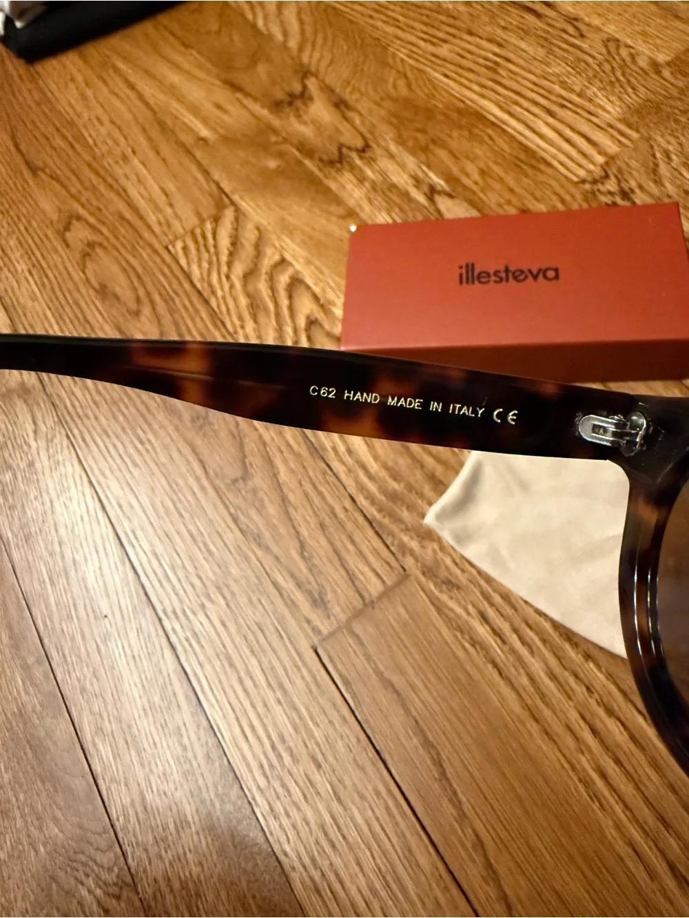 Illesteva Tortoiseshell Frame Sunglasses with Blue Mirrored Lenses